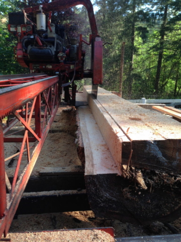 Milling 2x8's from a neighbor's fir log