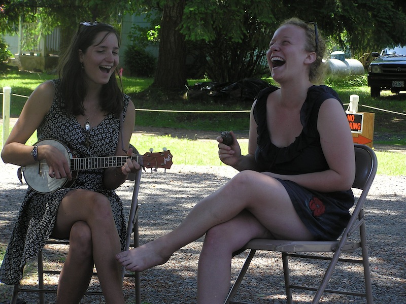 Tracy and Izzy performing in 2012 at the Spencer Creek Growers Market